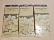 Sculptured Borders by Warner off white flowery pattern - 3 Rolls each 5 Yards