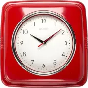 Square Silent Retro 11 inch Mid Century Modern Kitchen Diner Retro Wall Clock...