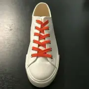 No Tie Lazy Elastic Orange Flat Shoe Laces for Running Jogging Sneakers Canvas