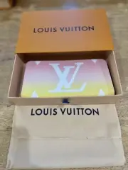 Louis Vuitton Pink And Yellow Monogram By The Pool Zippy Wallet