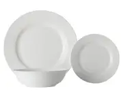 Maxwell & Williams 18-Piece Basics European Rim Dinner Set - White