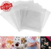 VANANA200 PCS Cookie Bags, Clear Self Adhesive Plastic Gift Cookie Treat Biscuit