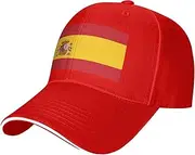 [SSIULUS] Spanish Flag Casquette Cap Hats,Trucker,Baseball Cap with Snapback,Perfect for Summer,Golf