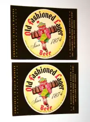Vtg Louis Ziegler Old Fashion Lag Beer Bottle Label Brewing Unused NOS New 1950s