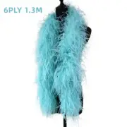 6Ply Fluffy Dyed Ostrich Feathers Ribbon 1/1.3/2/3Meter Party Dress Shawl Decor