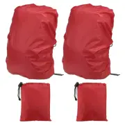 2 Pcs 70-90L Backpack Rain Covers with Drawstring Bag, XXL, Red Checkered