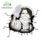EARLFAMILY 5.1"Attack on Titan Levi Ackerman Car Sticker Auto Car Refrigerators