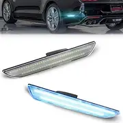GSOWO Side Marker Lights Compatible with 2015-2023 F-ord Mus-tang Rear White Fender Marker Reflectors Lamps Clear Len, 2PCS, Bule Lights