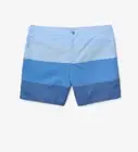 LACOSTE MEN’S MID-LENGTH GRADATED COLORBLOCK SWIMMING TRUNKS SIZE XL