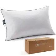 Bed Pillow, Hotel Goose Feather and Down Pillow for Sleeping, Firm Pillow