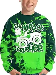 [BesserBay] Kids St. Patricks Day Shamrock Sweatshirt 4-12 Years