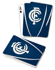 AFL Carlton Blues Aussie Rules Deck Playing Cards Poker Mascot Cards Xmas Gift