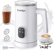 Eastsign Milk Frother, Frother for Coffee, 4 in 1 Electric Milk Frother and Steamer, Warm and Cold Foam Maker, Hot Chocolate Maker, Milk Warmer, 12oz/350ml Coffee Frother for Latte, Cappuccino, Matcha
