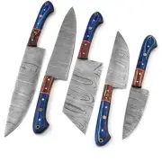 Handmade Damascus Steel Chef knife set Kitchen Knives set