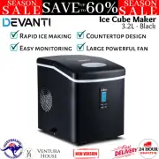 Devanti 3.2L Portable Ice Maker Commercial Bullet Ice Cube Machine Counter Black