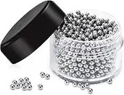 QPIX DIGITAL 1000 PCS 3mm Stainless Steel Cleaning Beads for Glassware, Reusable, Includes Brush, Silver