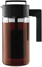 Takeya Patented Deluxe Cold Brew Coffee Maker, 1 qt, Black