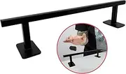 Professional Fingerboard Flat Rail - Premium Solid Steel Construction Deck Ramp for Fingerboard Parks - Black Powder Coated Finish, Non-Slip Foam Feet, 11" Long, 1.5" Tall
