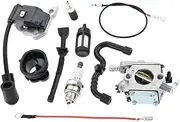 Carb with Ignition Coil Spark Plug Gasket Fuel F Kit C1Q-S57 C1Q-S57A Carburetor Fit for S Chainsaw 017 018 MS170 MS180