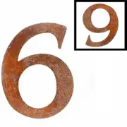 Bulk Buy of 24 Rusty 3-1/2" Tall Tin Number '6' or '9' Cutouts