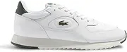 [Lacoste] Men's Linetrack 2231 SMA Sneaker, White/Green, 10 US