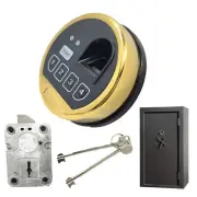 Fingerprint Safe Lock Biometric Gold Keypad Swingbolt Lock W/ 2 Override Keys wu