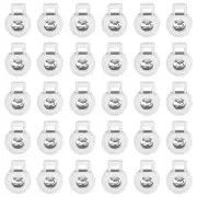 40pcs Cord Lock Single Hole Spring Toggle Stopper for Drawstring, White