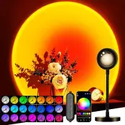 Sunset Lamp Projector with APP & Button Control, 360° Rotation Multiple Colors