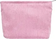 Makeup Bags for Purse Zipper Cosmetic Pouch Large Travel Canvas Make Up Organizer Tool Pouch for Women and Girls PAZIMIIK,Corduroy Pink
