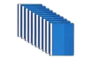 10PK Marbig A4 Flat Stationery File Storage Folder Paper Document Organiser Blue