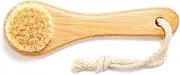 FONDOTIN Comfortable Bamboo Handle Face Exfoliating Brush with Horsehair Bristles for Deep Cleansing Gentle Facial Massage Portable Face Cleansing Brush for All Skin Types