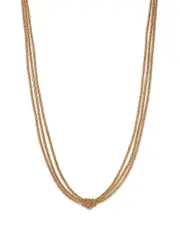 Alberto Amati 14K Yellow Gold Multi Layer Mesh Knotted Collar Necklace, 18