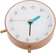 LIFKICH Wooden Office Clock Modern Silent Analog Table Clock for Living Room Decor