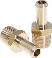 Fuel Hose Fitting Adapter Replaces 65380 Fuel Line Fittings for Holley 12-289-11 and 350 SBC Fuel Pump for Holley 12-803 Bypass Pressure Regulator for Ford Mustang 289 3/8 Inch NPT to 3/8 Inch Barb