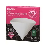 在飛比找Yahoo奇摩購物中心優惠-日本HARIO V60漂白02濾紙40張 1~4杯