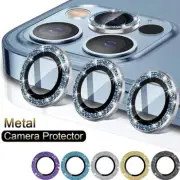 iPhone 14 13 12 11 Pro Max Metal Camera Lens Glitter Cover Glass Protector