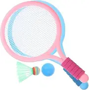MUELODSIC 1Set Badminton Racket Lightweight Outdoor Game Tool for Rackets with Balls Enhance Hand Eye Coordination Parent Interaction Sports Present