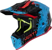 Just1 J38 Mask Motocross Helmet, black-blue, Size L for Men Black Blue