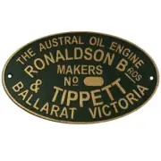 Cast Iron Ronaldson And Tippett Ballarat Green Sign