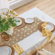 Rae Jute Flower Table Runner [HABLRAETRS24]