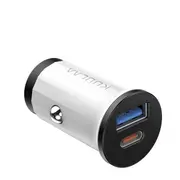 48W QC4.0 PD3.0 Dual Output Smart Mini Car Charger for Samsung S10 9 Xiaomi Redmi Note8 for iPhone Mobile Phone WHITE COLOR