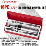 16pc Impact Screw Driver Set 1/2in Drive