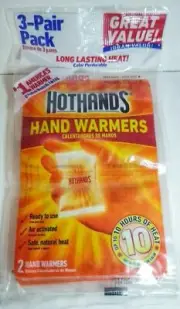 HotHands Hand Warmers 3, 3-pair packs exp 02/2023