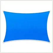 COLOURTREE Sun Shade Sail Screen Canopy 14'X16' Extendable Rectangle Patio Blue