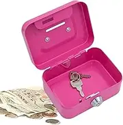 Small Safe | Photo Metal Safe Mini Safe with Lock Piggy Bank | Metal Coin Safe for Kids and Adults, Slotted Cash Box, Small Safe | Photo Metal Safe Mini Safe with Lock Piggy Bank | Metal Coin Safe for