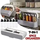 Slide Cabinet Organiser Rack Storage Pantry Kitchen Shelf Spice Jars Can Holder