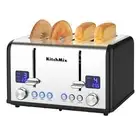 Toaster 4 Slice, Bagel Stainless Toaster with LCD Timer, Extra Wide Slots, Du...