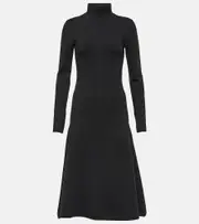 [Joseph] Joseph Turtleneck silk-blend midi dress AU 8 black