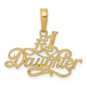 14K Yellow Gold #1 Daughter Pendant
