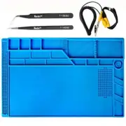 S-180 Large Silicone Soldering Mat Magnetic Repair Work Mat, Heat Resistant I...